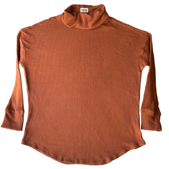 American Eagle Women’s Long sleeve Turtleneck Sweater size M, Solid Brown - Picture 1 of 8